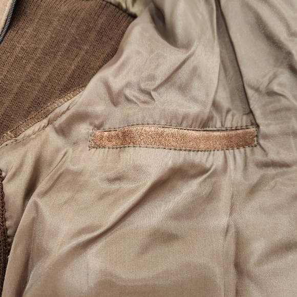 VINTAGE 80s REPAGE SUEDE KNIT CARDIGAN, Brown, Men's Small( listing as) - Picture 4 of 7